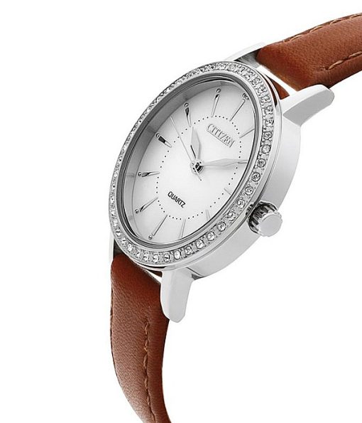 Hình ảnh đồng hồ Nữ Citizen EL3040-12D Pin (Quartz) - Tròn - Dây Da chính hãng