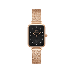 Quadro Lumine Pressed Piano Black MoP Rose Gold