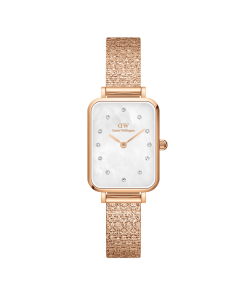 Quadro Lumine Pressed Piano White MoP Rose Gold