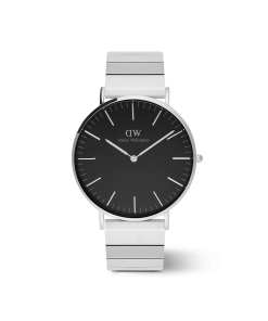 Classic Piano Link Onyx Silver