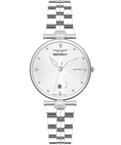 ĐỒNG HỒ NEWSKY NS5501L.S01Nữ Máy quartz Kính sapphire Size 30mm 3ATM