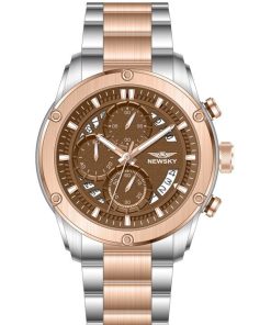 ĐỒNG HỒ NEWSKY NS6007G.S04Nam máy quartz Kính sapphire size 44mm 5ATM